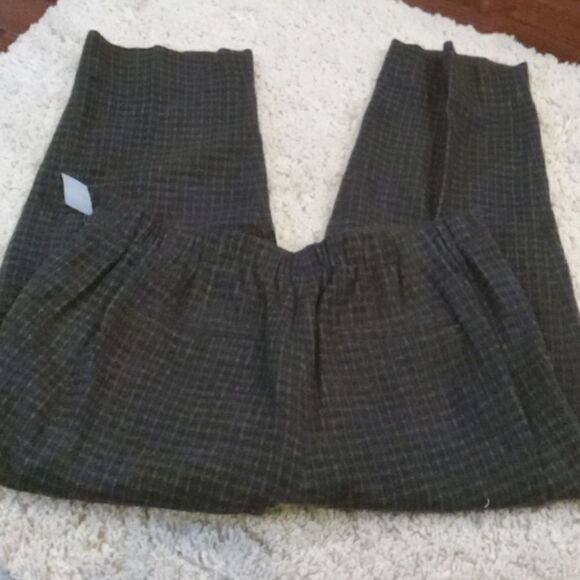 Vince brown & gray plaid pull on wide leg pant w side & back pocket size 1X NWT - Picture 3 of 3